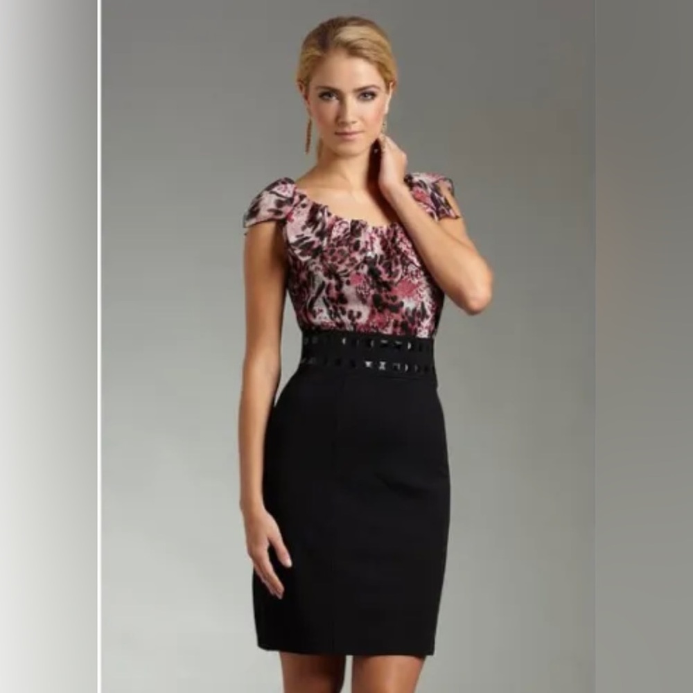 NEW 110 west 2FER PRINT BEADED SKIRT DRESS 8